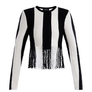 BRAND NEW WITH TAG - BCBG MAXAZRIA NICO FRINGE CROP TOP